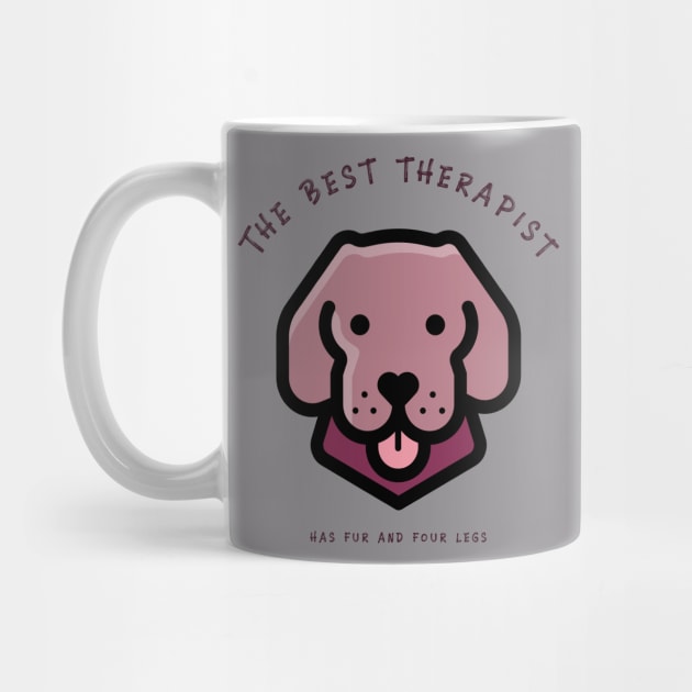 the best therapist has fur and four legs by WOAT